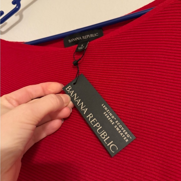 NWT Banana Republic Lenzing Ecovero Serene Sweater Dress in Red - Picture 7 of 8